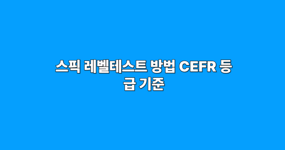 스픽 레벨테스트